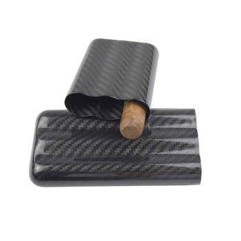Carbon fiber cigar tube for 3 cigars